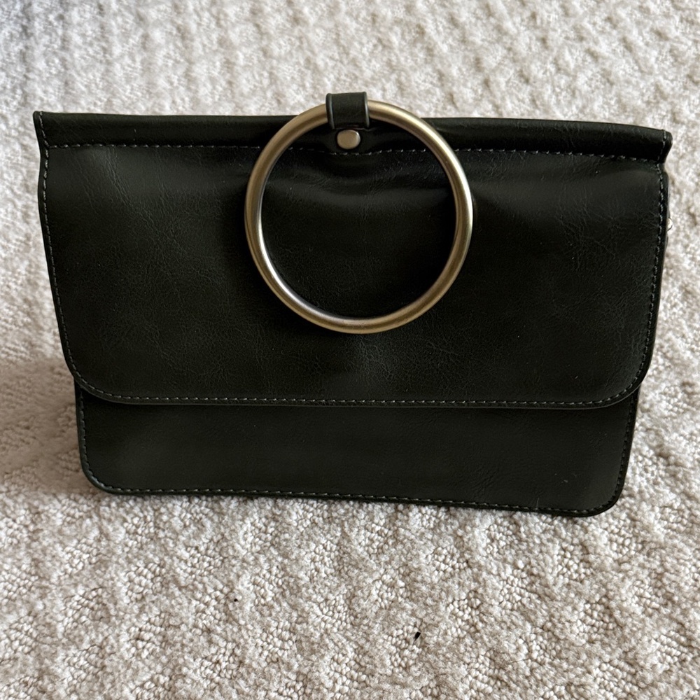 Elegant Dark Green Leather Handbag